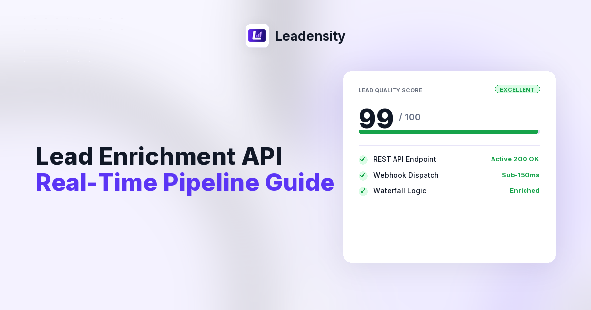 Building a Real-Time Lead Enrichment & Verification Pipeline: REST APIs, Webhooks, and Waterfall Logic