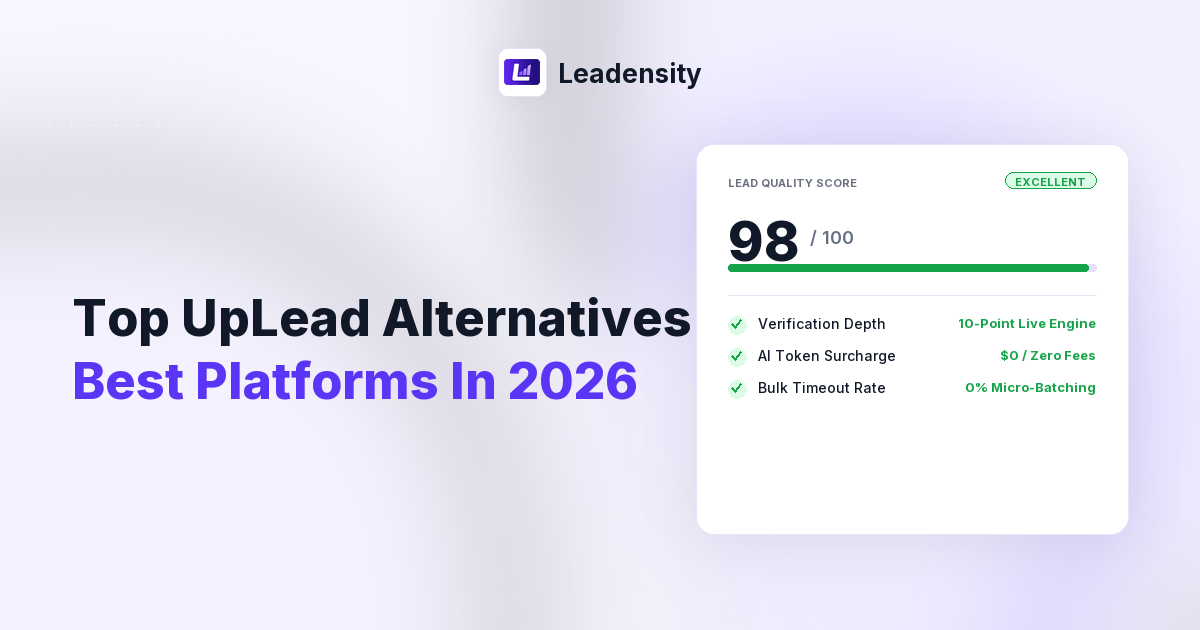 Top UpLead Alternatives for B2B Lead Verification & Enrichment in 2026